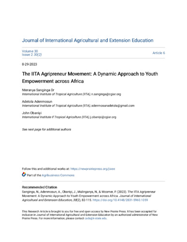 The IITA agripreneur movement: a dynamic approach to youth empowerment across Africa