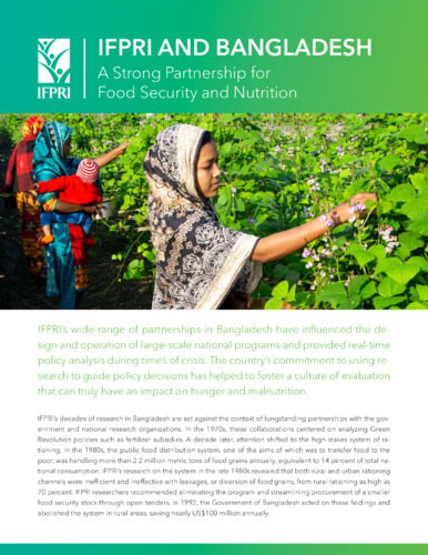IFPRI and Bangladesh: A strong partnership for food security and nutrition