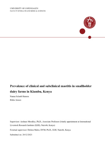 Prevalence of clinical and subclinical mastitis in smallholder dairy farms in Kiambu, Kenya