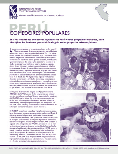 Perú: comedores populares