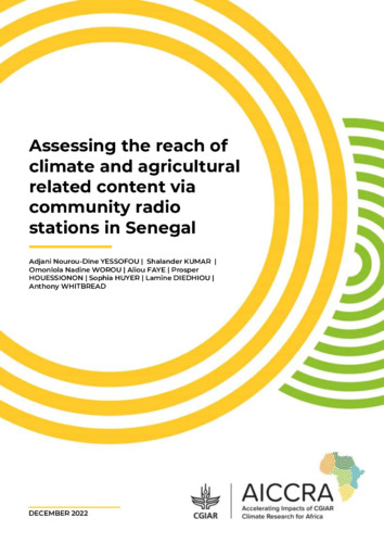 Assessing the reach of climate and agricultural related content via community radio stations in Senegal