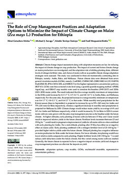 The role of crop management practices and adaptation options to minimize the impact of climate change on maize (Zea mays L.) production for Ethiopia