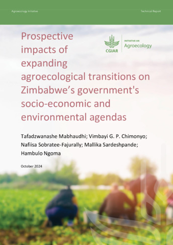 Prospective impacts of expanding agroecological transitions on Zimbabwe’s government's socio-economic and environmental agendas