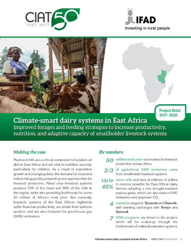 Climate-smart dairy systems in east Africa: Improved forages and feeding strategies to increase productivity nutrition, and adaptive capacity of smallholder livestock systems