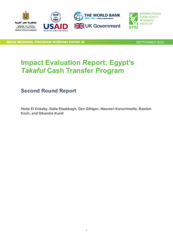 Impact evaluation report: Egypt’s Takaful Cash Transfer Program: Second round report