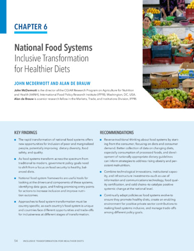 National food systems: Inclusive transformation for healthier diets