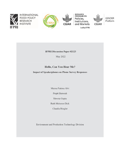 Hello, can you hear me? Impact of speakerphones on phone survey responses