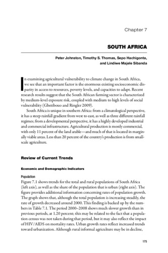 South Africa [In Southern African Agriculture and Climate Change: A comprehensive analysis]