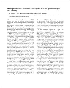 Development of cost-effective SNP assays for chickpea genome analysis and breeding