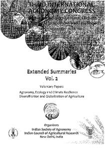 Enhancing water I use efficiency of maize-chickpea sequence under semiarid conditions of southern India