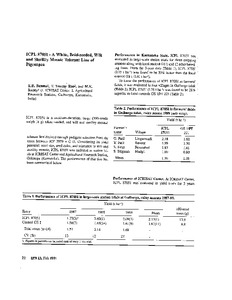 ICPL 87051 - A White, Bold-seeded, Wilt and Sterility Mosaic Tolerant Line of Pigeonpea