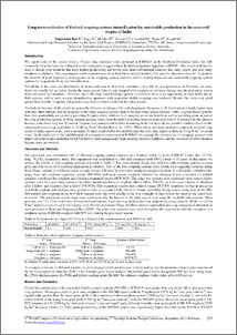 Long-term evaluation of dryland cropping systems intensification for sustainable production in the semi-arid tropics of India