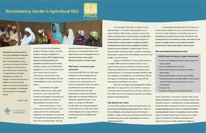 Mainstreaming gender in agricultural R&D