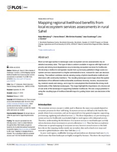 Mapping regional livelihood benefits from local ecosystem services assessments in rural Sahel