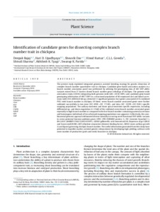 Identification of candidate genes for dissecting complex branch number trait in chickpea
