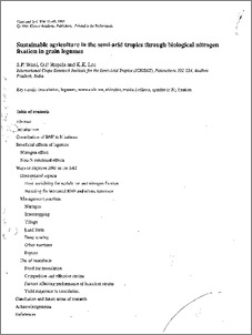 Sustainable agriculture in the semi-arid tropics through biological nitrogen fixation in grain legumes