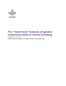 The “must-have” features of gender-responsive plant or animal breeding
