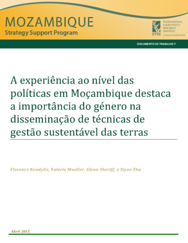 Policy experiment in Mozambique highlights importance of gender in dissemination of sustainable land management techniques