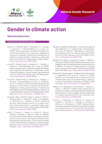 Gender in climate action