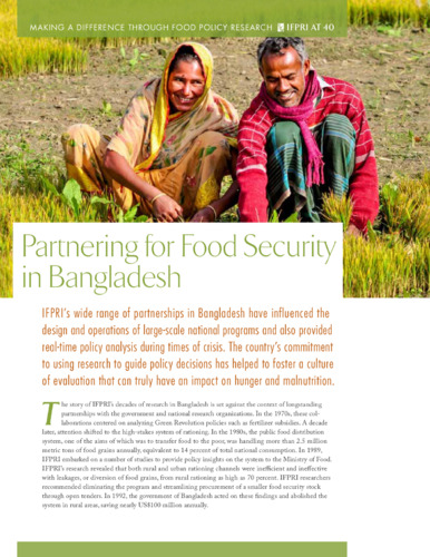 Partnering for food security in Bangladesh