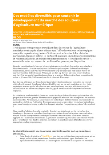 Des modèles diversifiés pour soutenir le développement du marché des solutions d'agriculture numérique