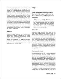Striga hermonthica Infection of Wild Pennisetum Germplasm is Related to Time of Flowering and Downy Mildew Incidence