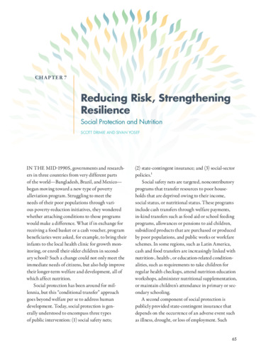Reducing risk, strengthening resilience: Social protection and nutrition