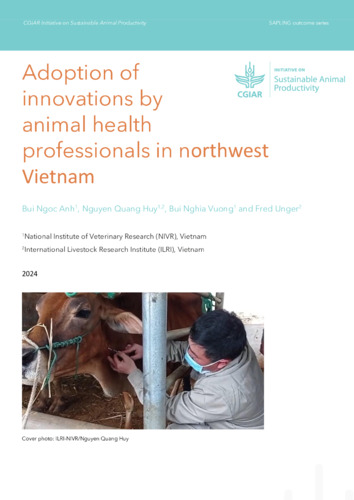 Adoption of innovations by animal health professionals in northwest Vietnam