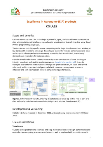 Excellence in Agronomy (EiA) product - CG Labs