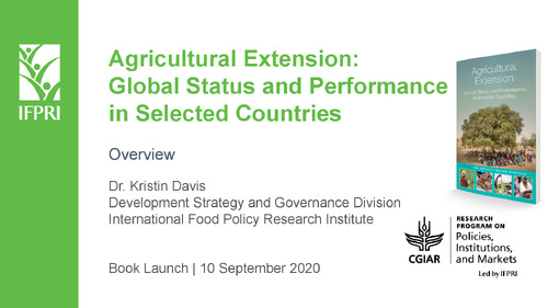 Agricultural Extension: Global Status and Performance in Selected Countries: Overview