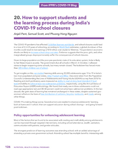 How to support students and the learning process during India’s COVID-19 school closures