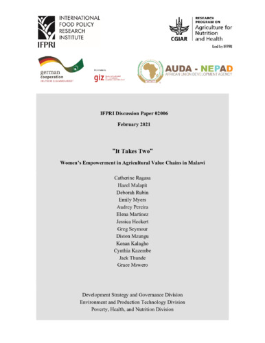 It takes two: Women’s empowerment in agricultural value chains in Malawi