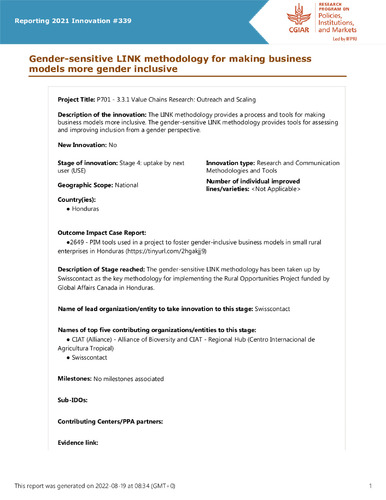 Gender-sensitive LINK methodology for making business models more gender inclusive