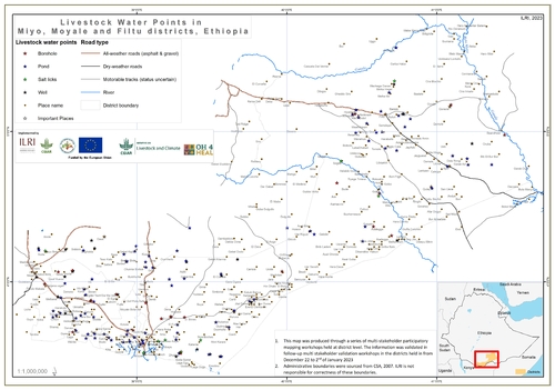 Livestock water points in Miyo, Moyale and Filtu districts of Ethiopia