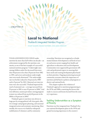 Local to national: Thailand’s Integrated Nutrition Program