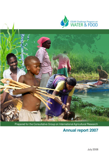 CPWF Annual Report 2007