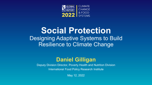 Social Protection: Designing Adaptive Systems to Build Resilience to Climate Change
