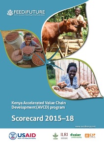 Kenya Accelerated Value Chain Development (AVCD) program scorecard 2015–18