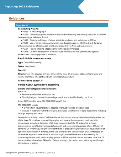 Farmers who adopted only one or two of the three CA principles obtained higher yield and income than those who continued with conventional agriculture.