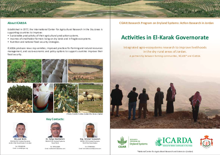 Activities in El-Karak Governorate: Integrated agro-ecosystems research to improve livelihoods in the dry rural areas of Jordan