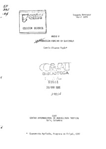 La producción porcina en Guatemala: anexo V