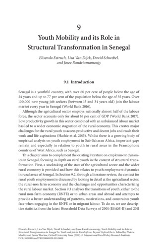 Youth mobility and its role in structural transformation in Senegal