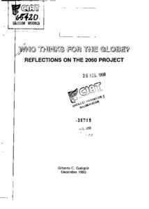 Who thinks for the globe? : reflections on the 2050 project