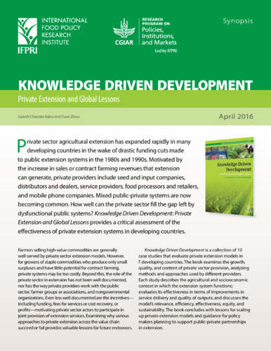 Knowledge driven development: Private extension and global lessons
