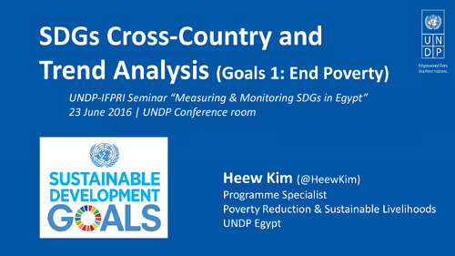 Dr. Heew Kim• 2016 IFPRI Egypt Seminar Series: Measuring and Monitoring SDGs in Egypt