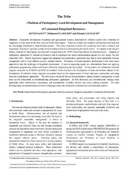 The Tribe - Platform of participatory local development and management of communal rangeland resources