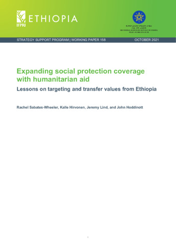 Expanding social protection coverage with humanitarian aid: Lessons on targeting and transfer values from Ethiopia