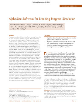 AlphaSim: software for breeding program simulation