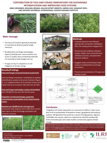 Contribution of Feed and Forage Innovations for Sustainable Intensification and Improving Food Systems