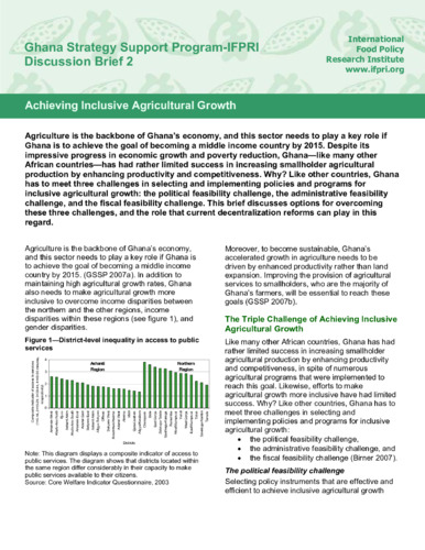 Achieving inclusive agricultural growth